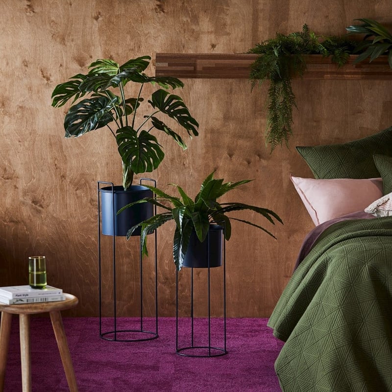 Santana Steel Blue Plant Stand