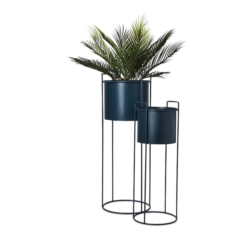 Santana Steel Blue Plant Stand