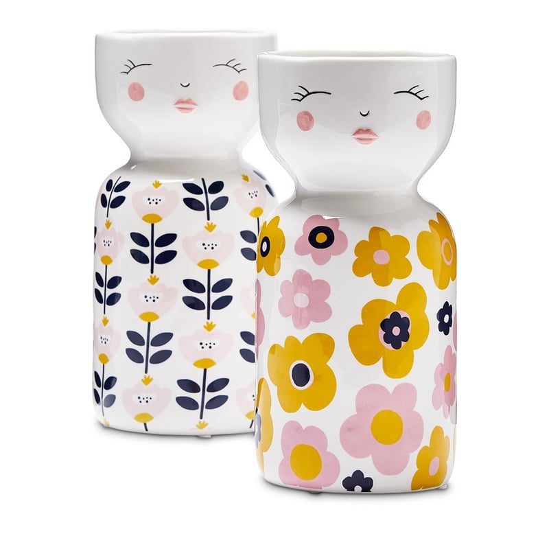 Retro Sunflowers Face Vase  