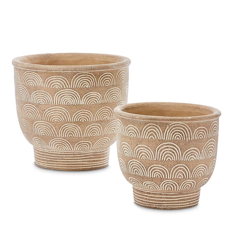 Rania Brown & White Rainbow Pot