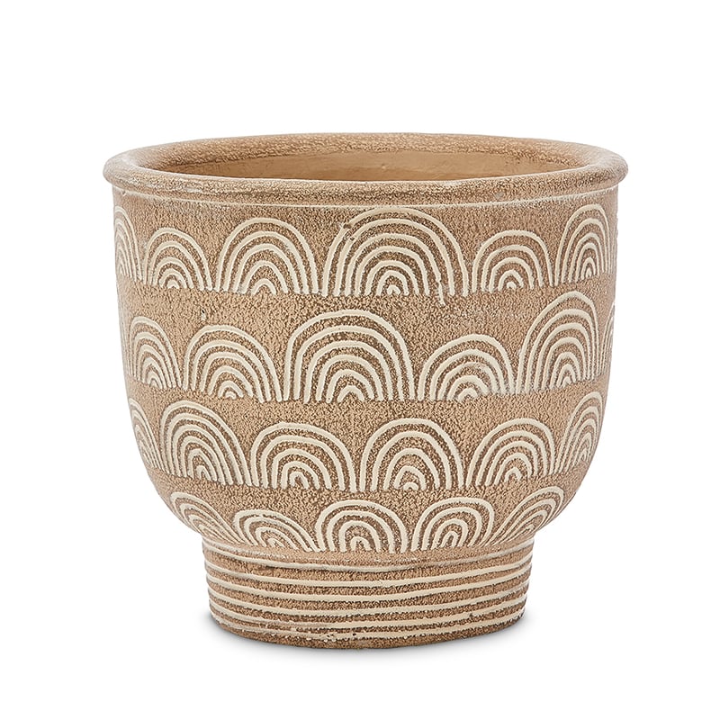 Rania Brown & White Rainbow Pot