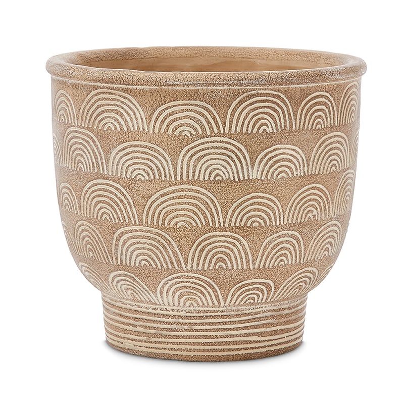 Rania Brown & White Rainbow Pot