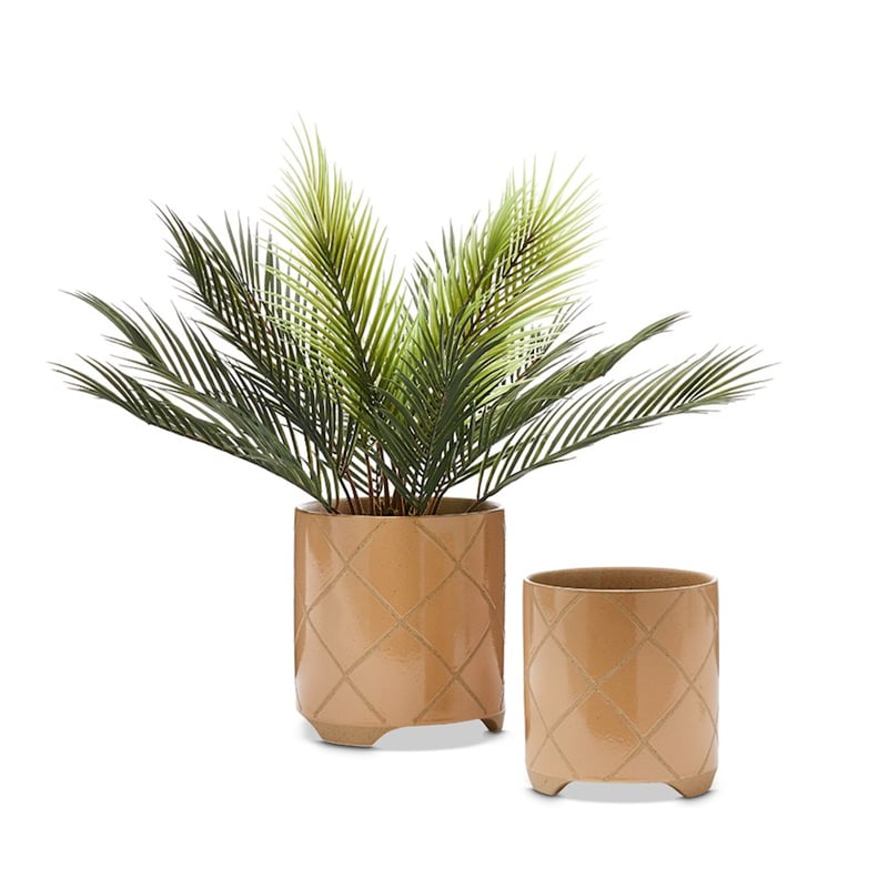 Village Tan Cross Pot   