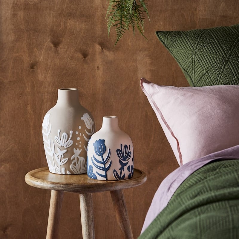 Meadow Flowers Blue & Sand Vase 