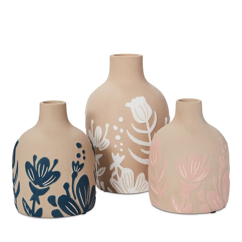 Meadow Flowers White & Sand Vase