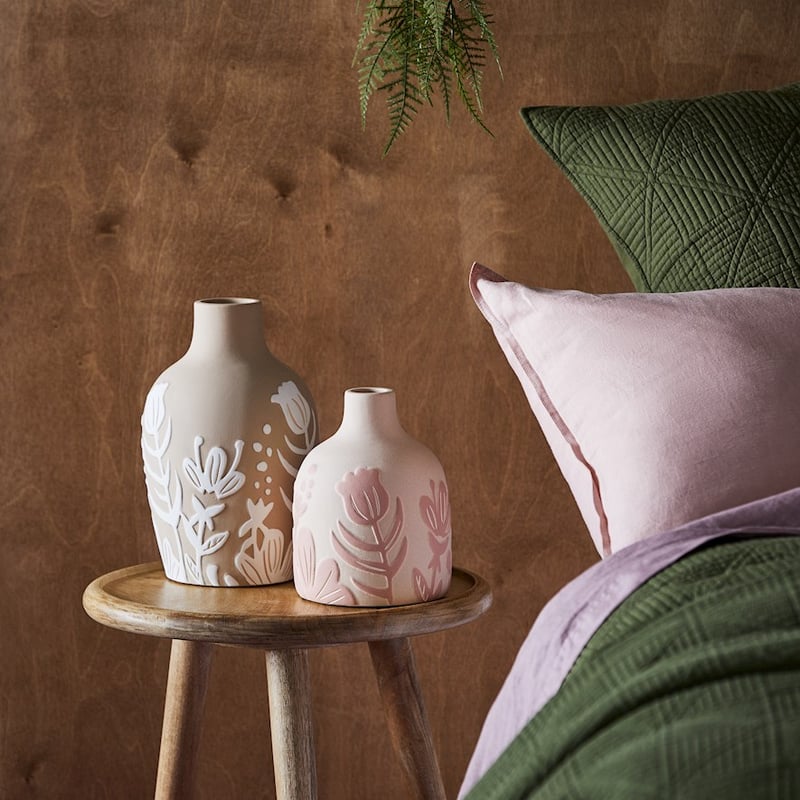 Meadow Flowers White & Sand Vase