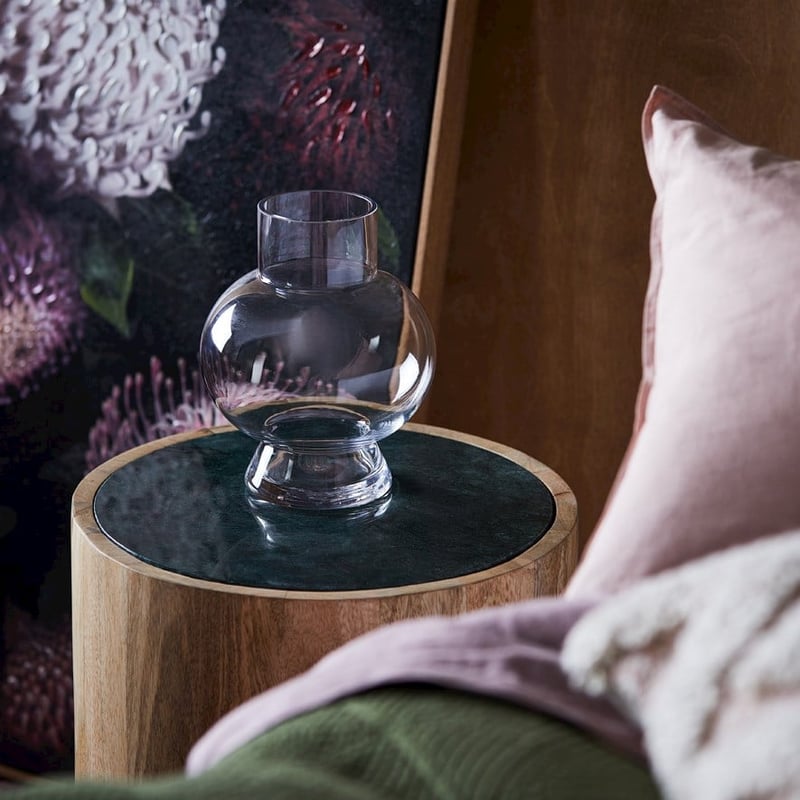 Marsala Clear Glass Vase