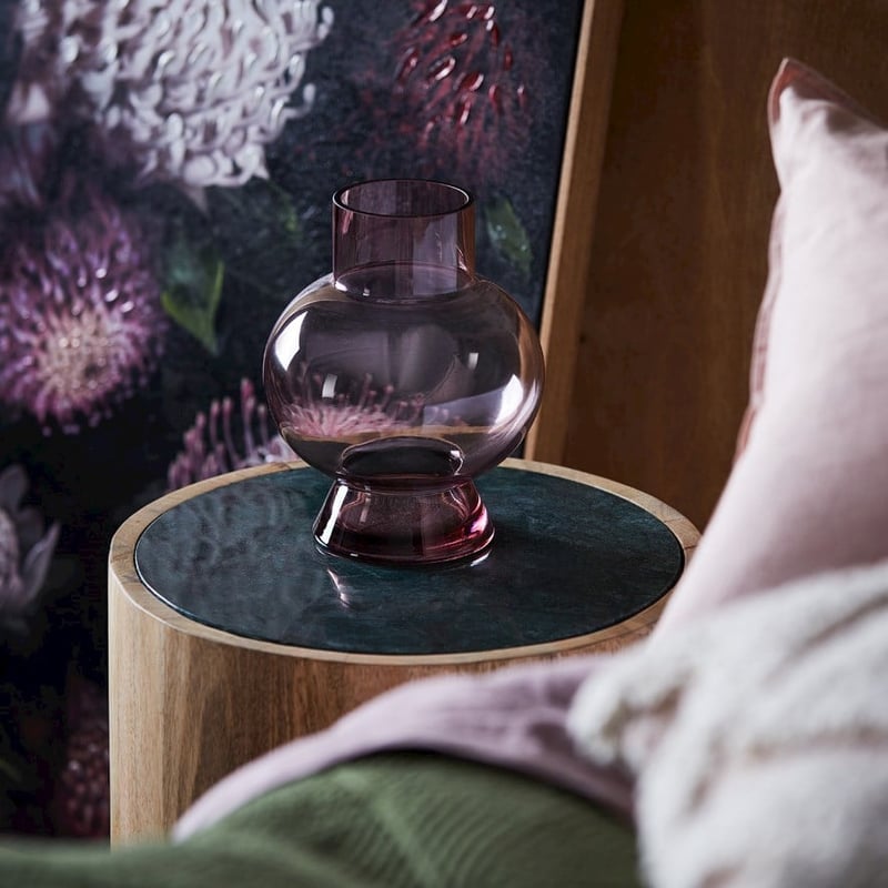 Marsala Pink Glass Vase