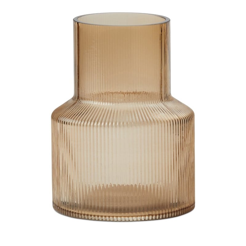 Cubist Amber Glass Vases