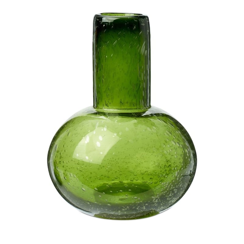 Green Jeanie Large Belly Glass Vase 
