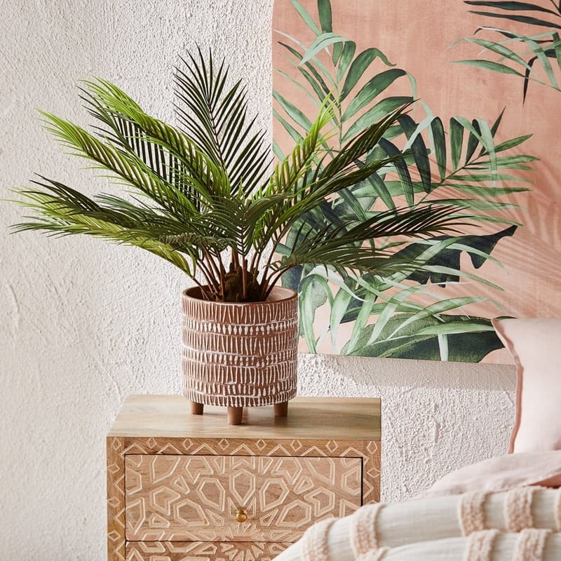 Tribal Terracotta & White Pot