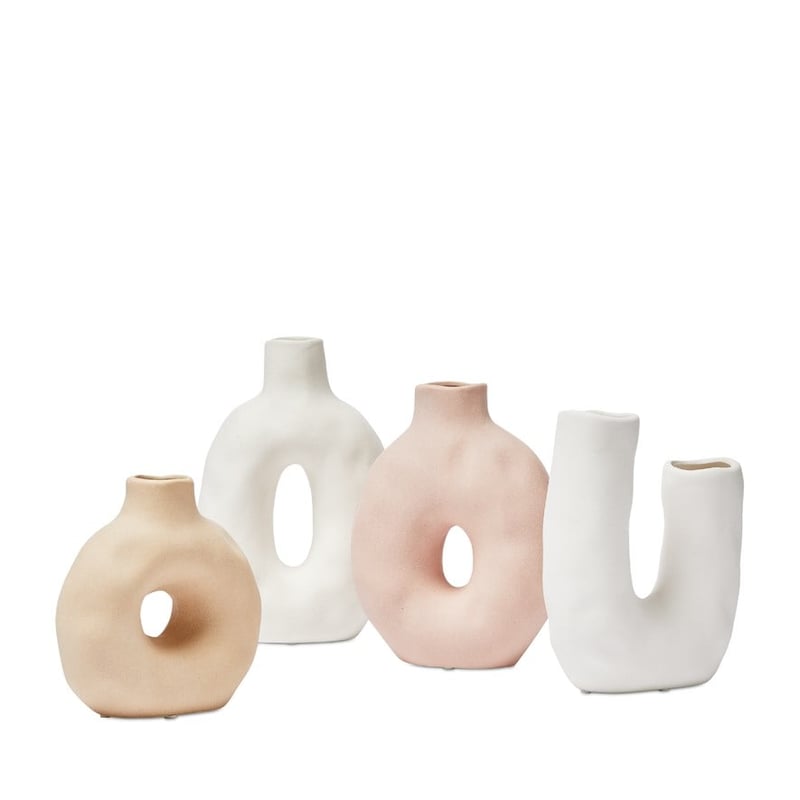 Circle Ring White Ring Vase 