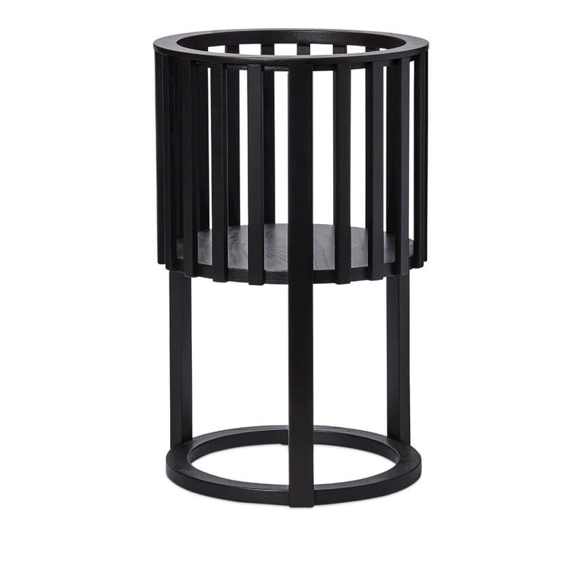 Slat Black Plant Stand