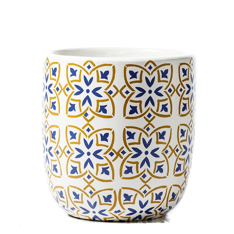 Navy & Orange Tangier Planter