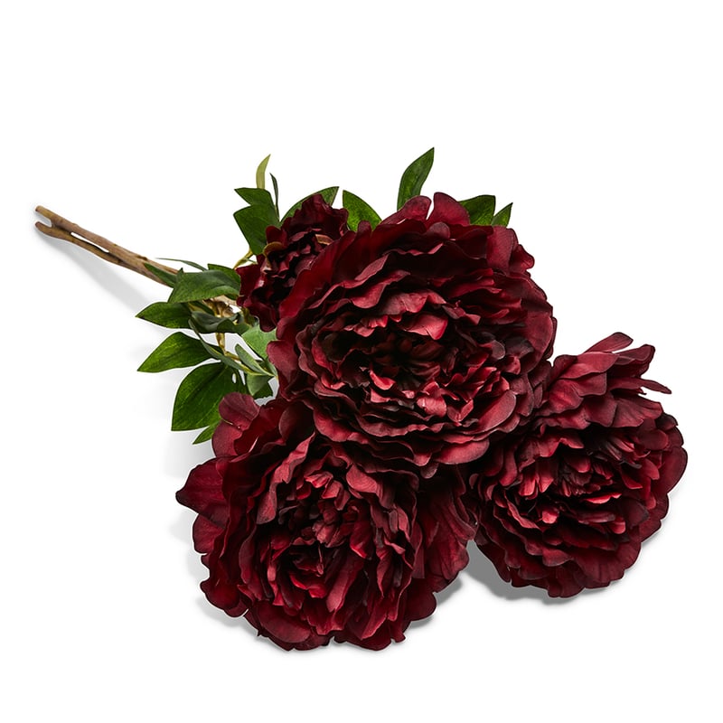 Spring Stems Full Blown Peony Burgandy 