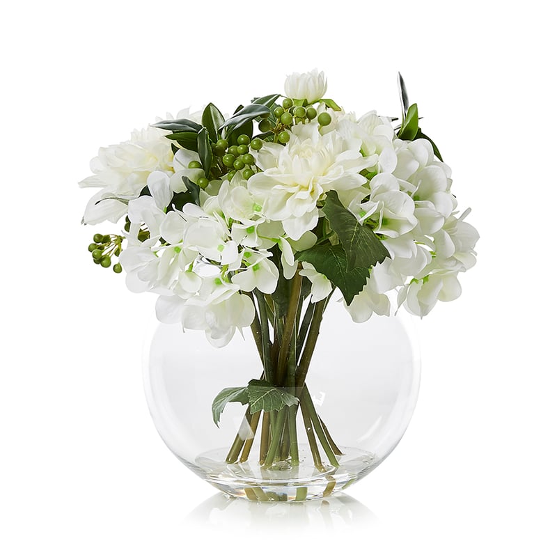 Flower Bunches In Vase White 