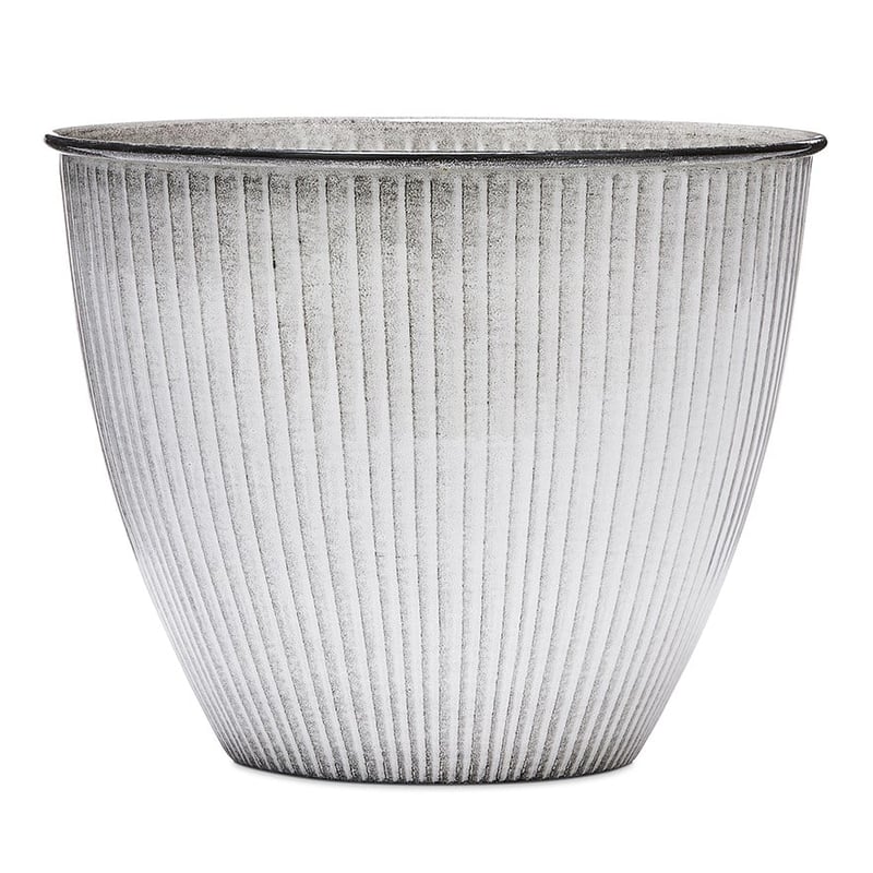 Ampat Fluted Light Grey Small Pot 
