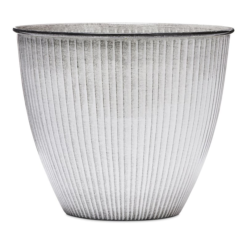 Ampat Fluted Light Grey Large Pot 