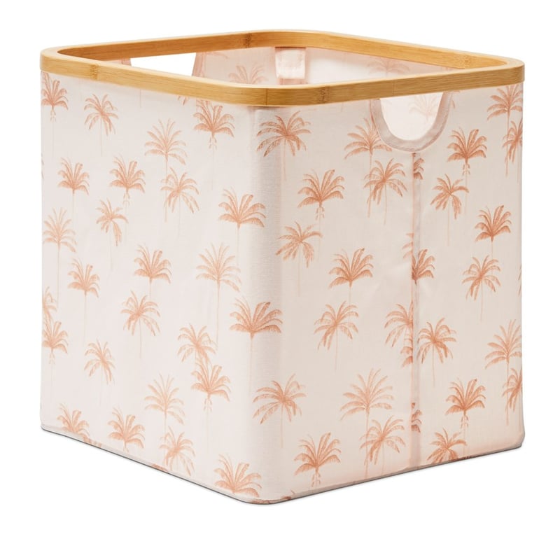 Anderson Palm Print Square Storage Basket