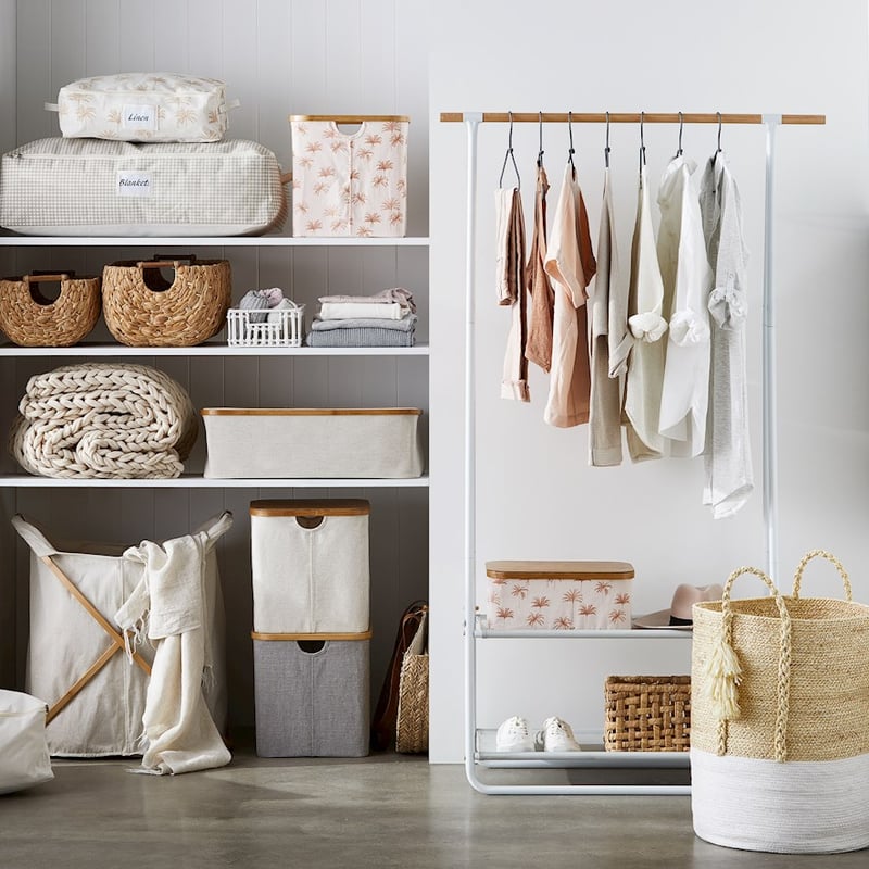Hamilton White Garment Rack