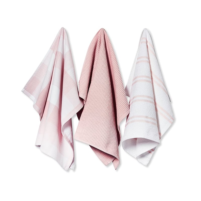 Essential Check Tea Towels Pink