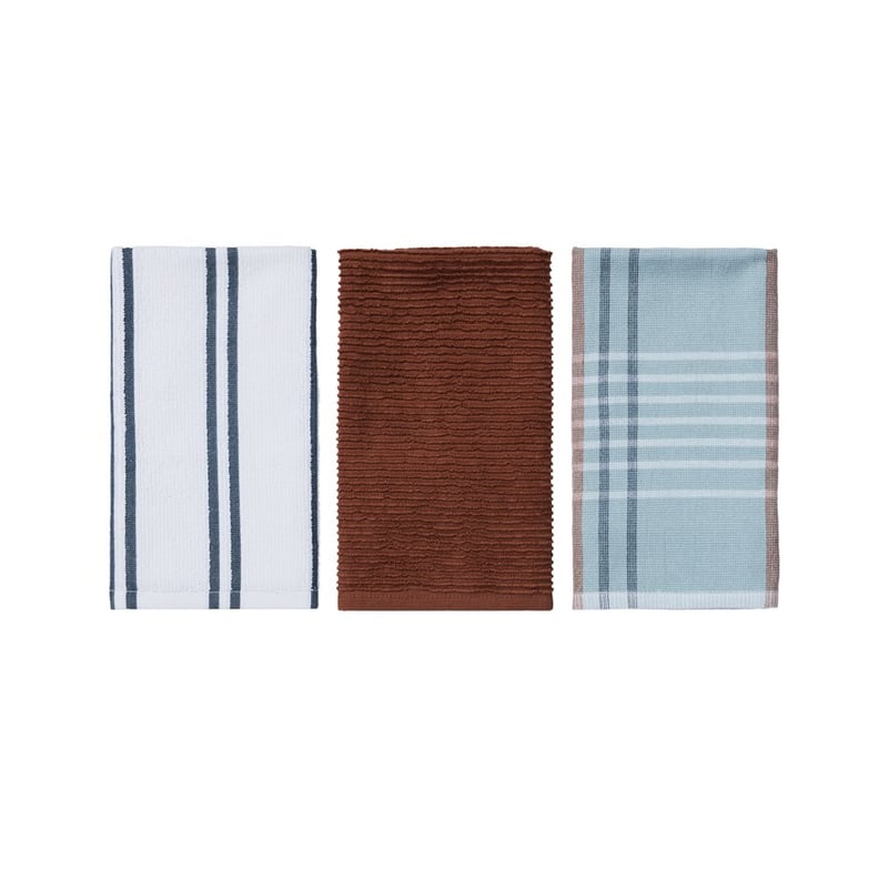 Essential Check Sage & Slate Plaid Tea Towels Pack of 3