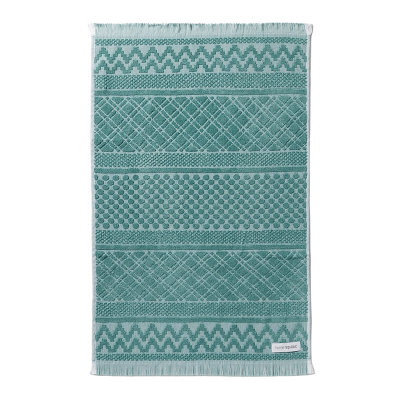 Turin Tea Towel Sage & Dove Grey Pack of 2