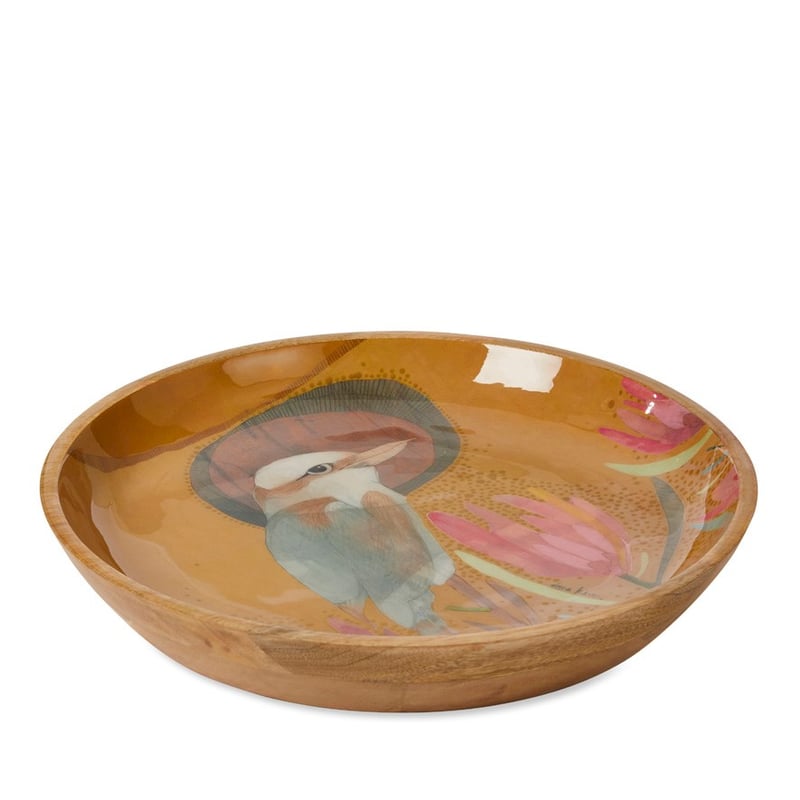 Dana Kinter Mustard Kookaburra Large Bowl 