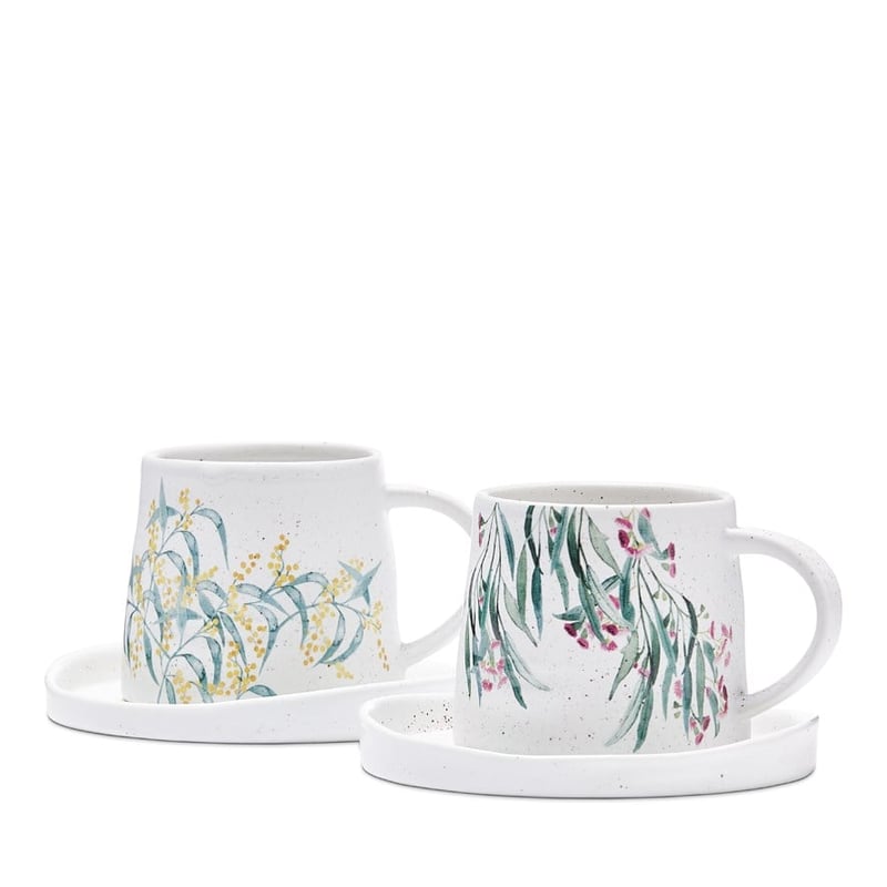 Australian Wild Flowers Wattle Cup & Saucer 