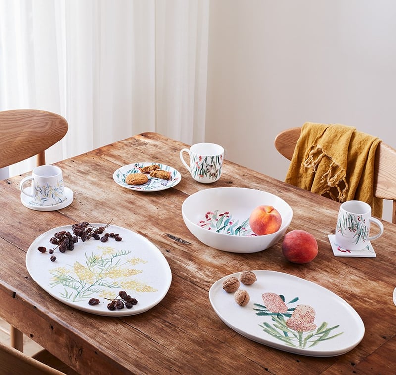 Australian Wild Flowers Servingware