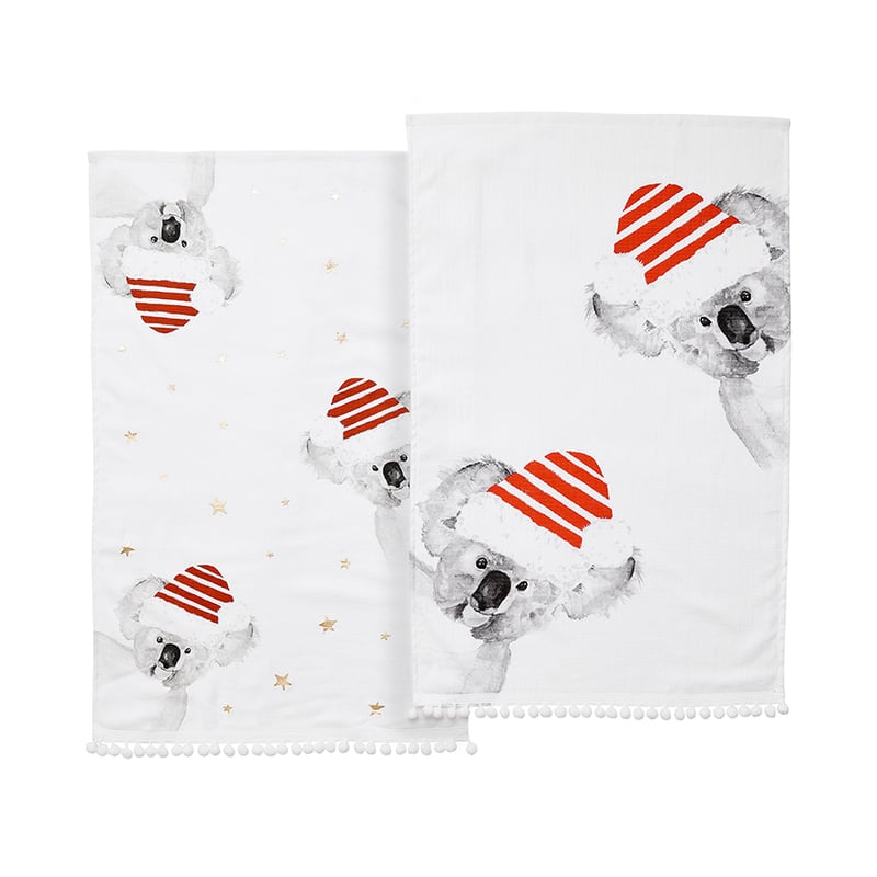 Christmas Koala Tea Towels Pack of 2