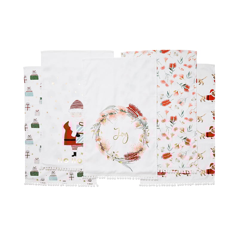 Christmas Santa Tea Towels Pack of 2