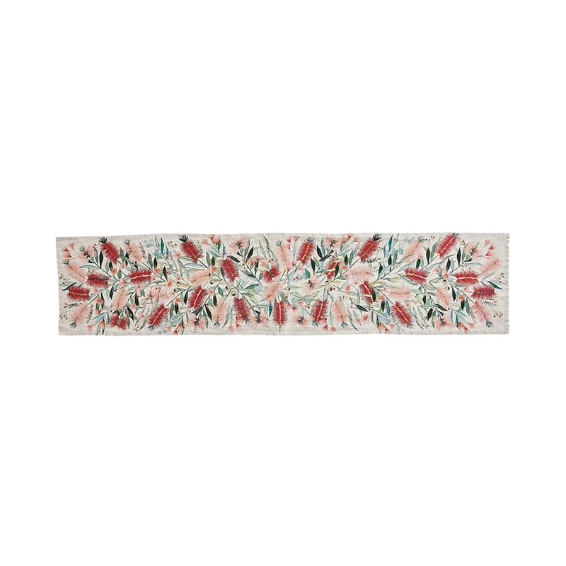 Festive Botanical Natural Table Runner