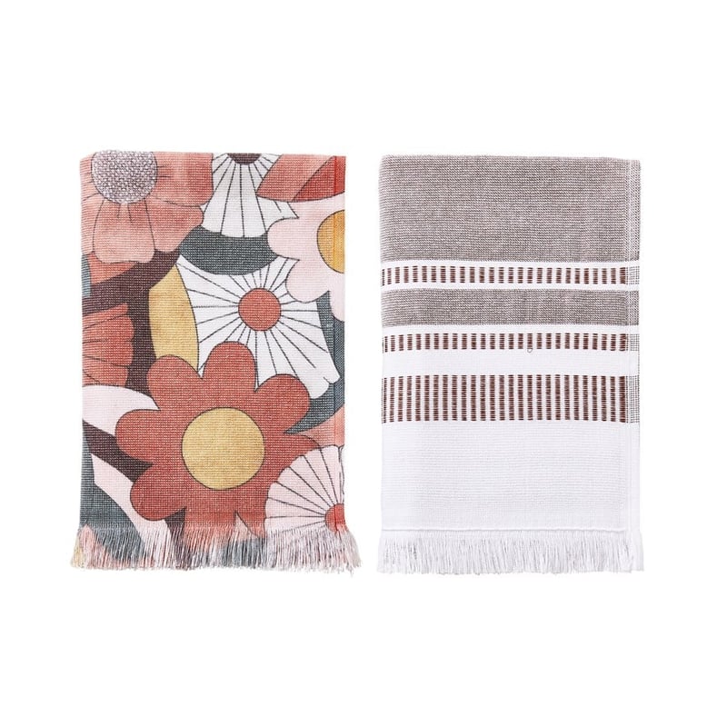 Vintage Floral Tea Towel Pack of 2 