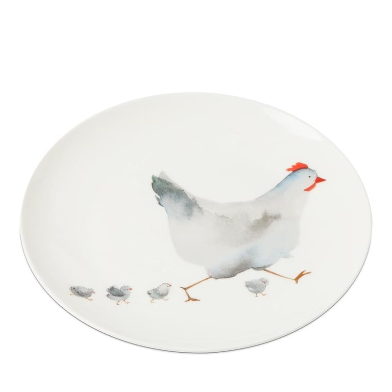 Chicken Collection Grey Plate