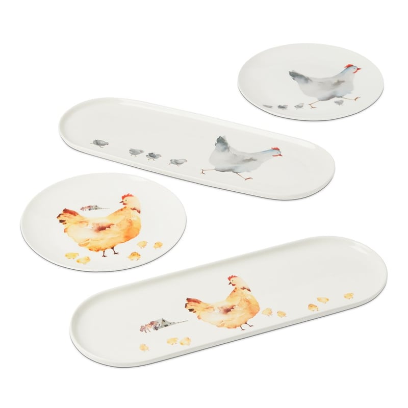 Chicken Collection Brown Plate