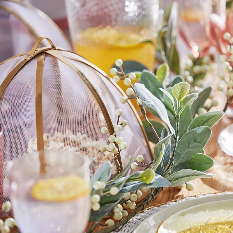 Hanoi White & Natural Small Food Cover  