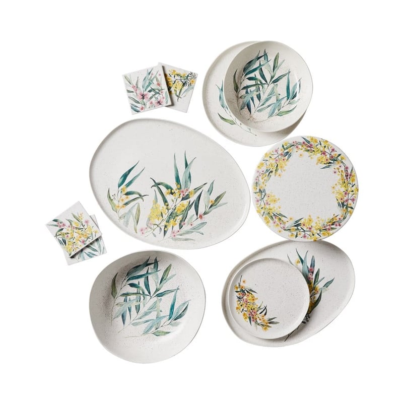 Spring Botanical Foliage Servingware