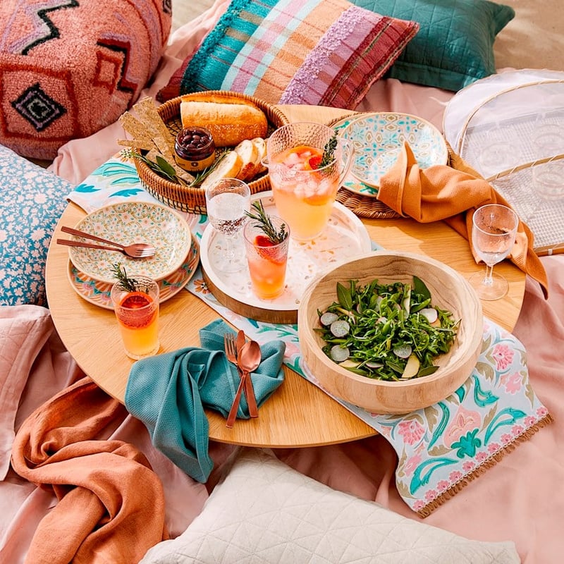 Indian Summer Mint Table Runner 