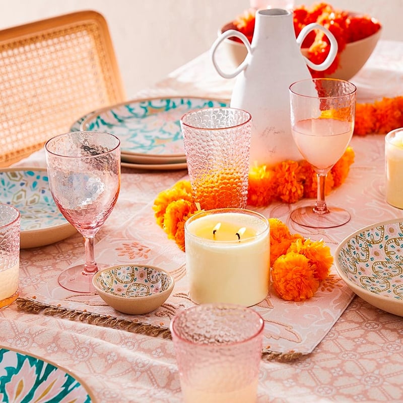 Indian Summer Pink Table Runner 