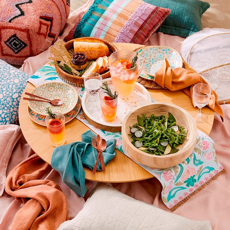 Indian Summer Fan Oval Tray