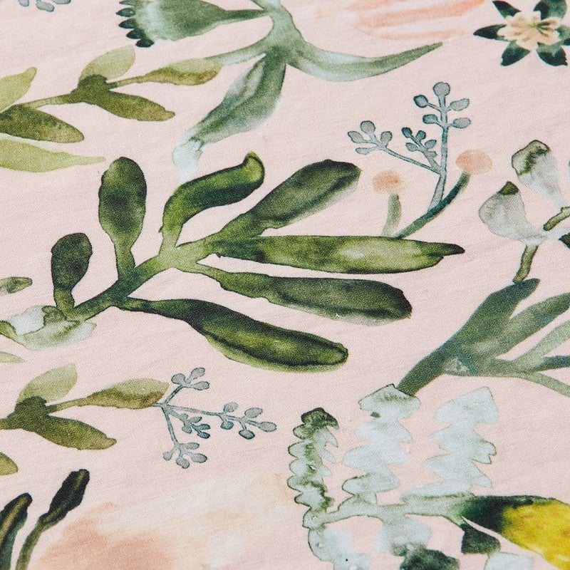 Habitation Pink & Green Linen Napkin 2 Pack