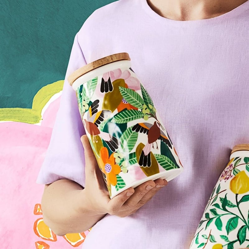 Togetherness Bird Song White Canister