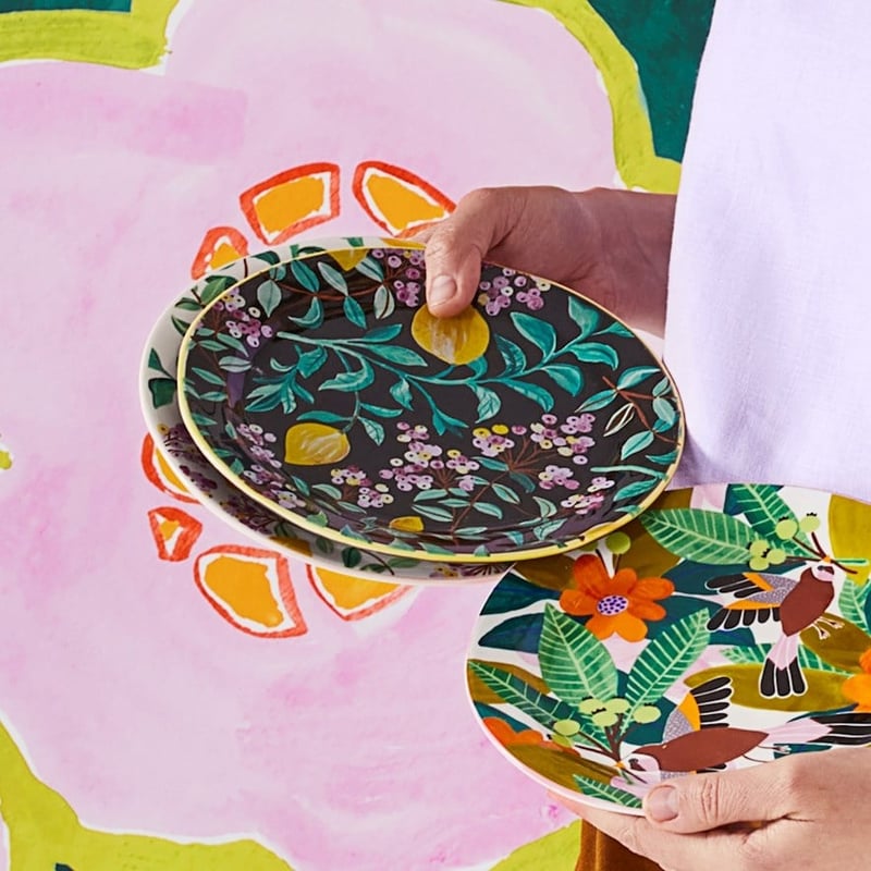 Togetherness Backyard Harvest Black Side Plate