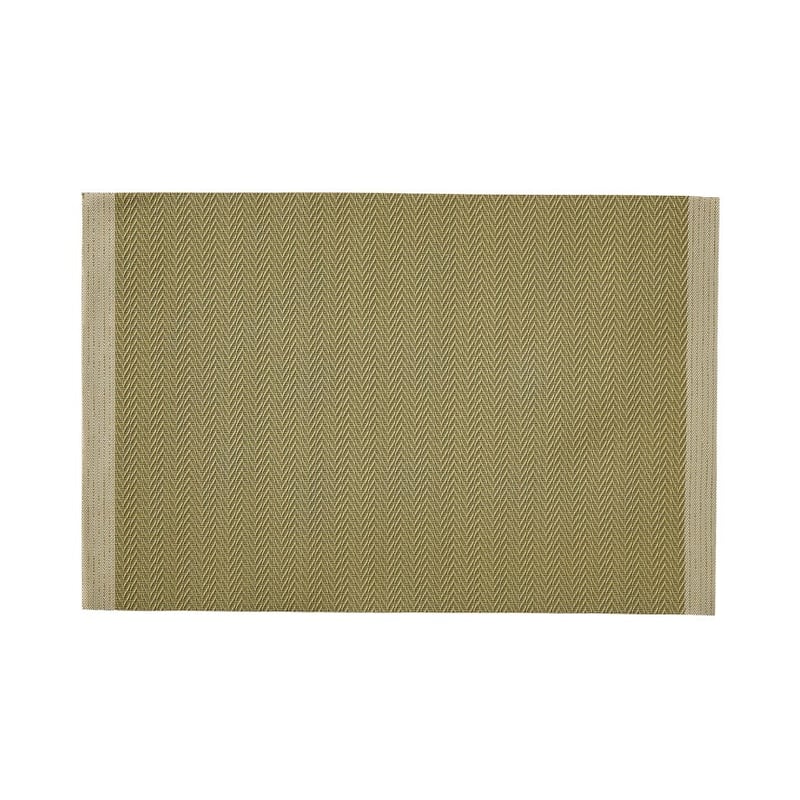 Vienna Chevron Green and Gold Placemats 4 Pack