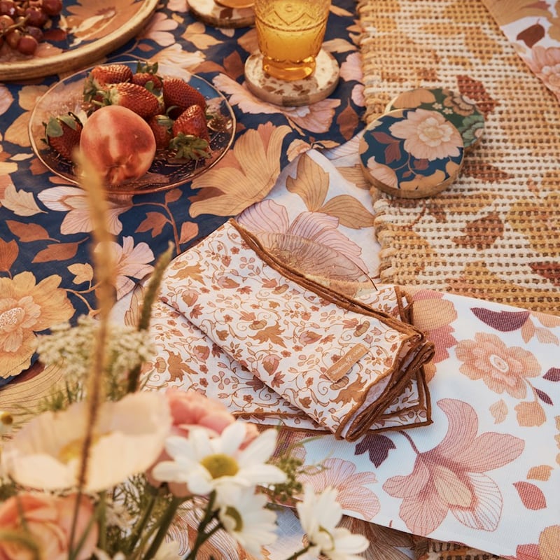 Wandering Folk Linen Table Napkins 2 Pack