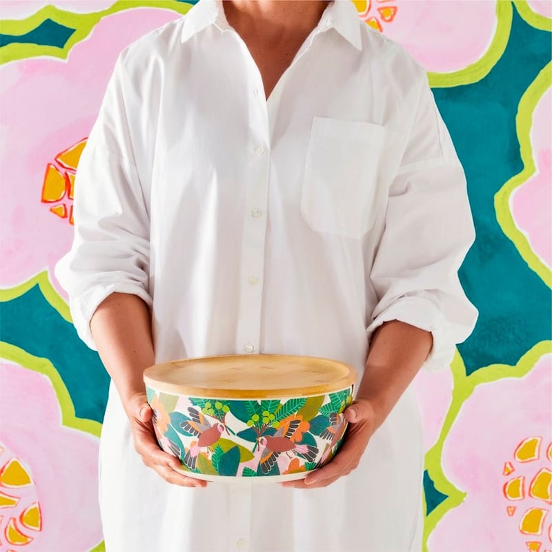 Togetherness Birdsong Bamboo Salad Bowl