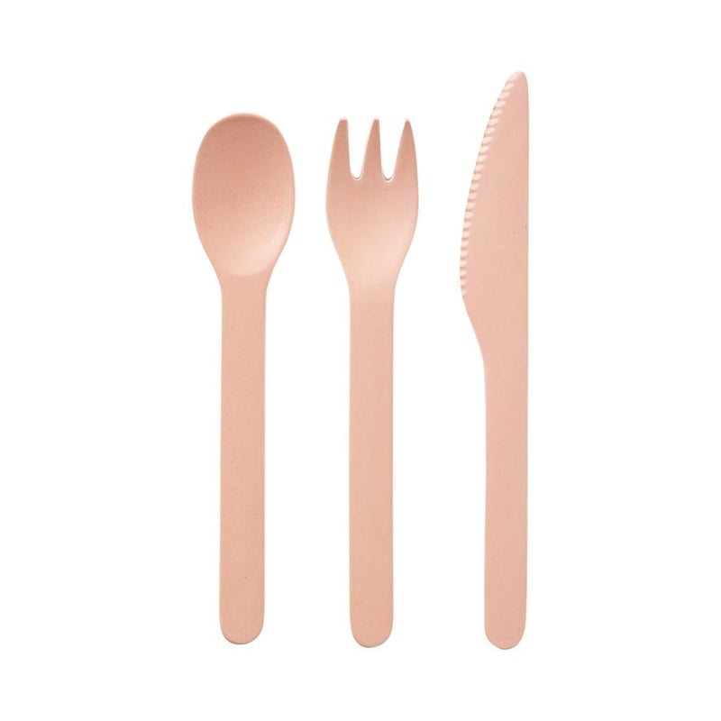 Lemont Pink Bamboo Cutlery Set