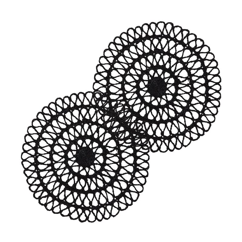 Makemo Black Loop Pack of 2 Placemats