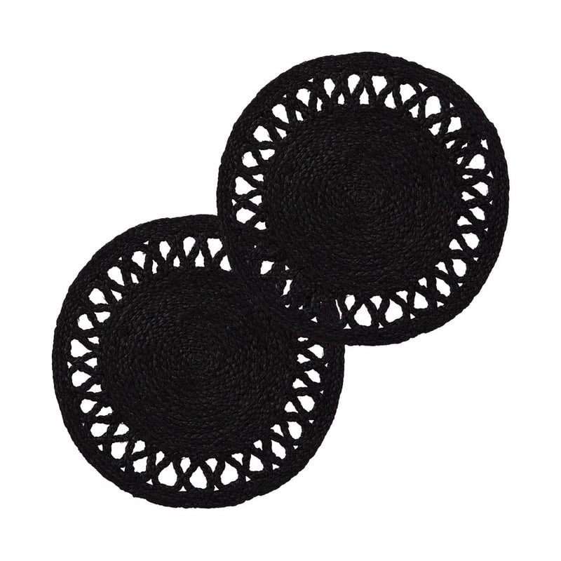 Makemo Black Ring Pack of 2 Placemats